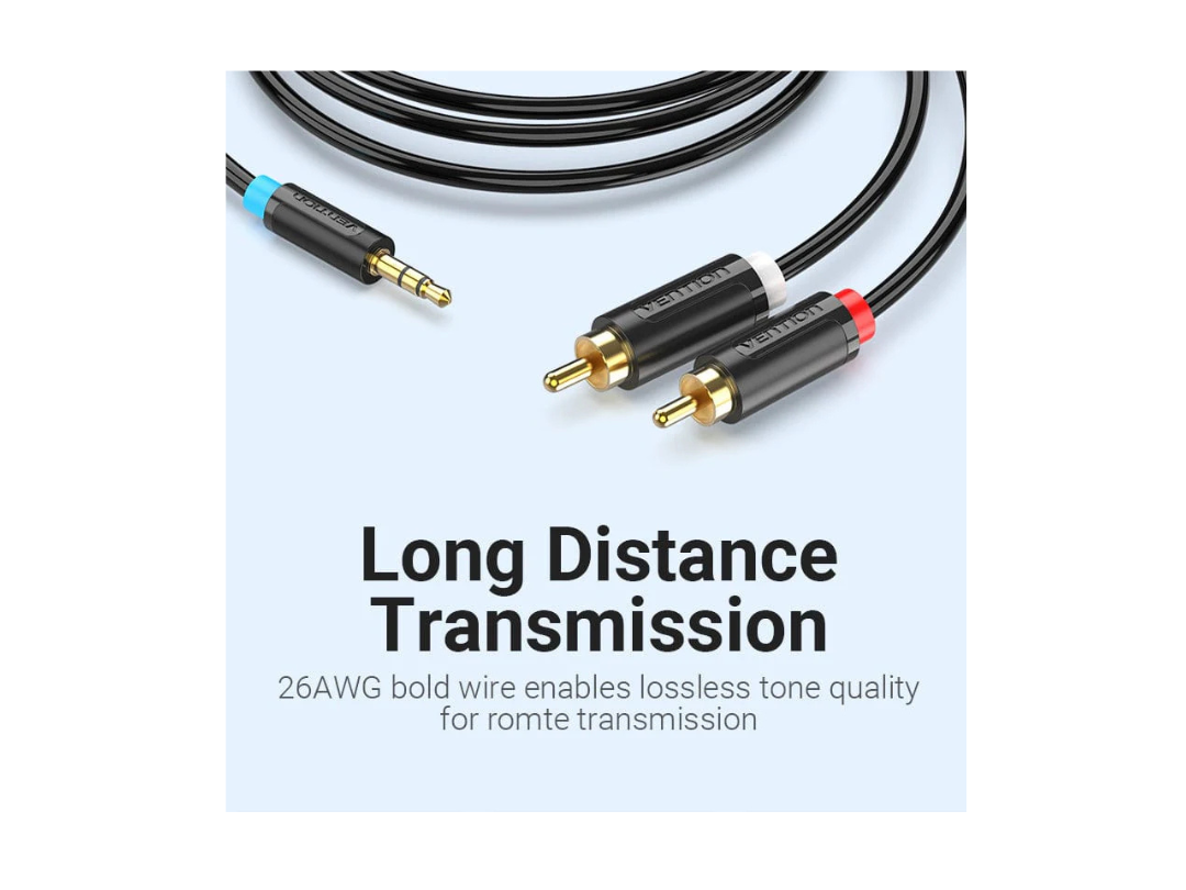 Buy Vention 3.5MM Male to 2-Male RCA Adapter Cable 1.5M in Qatar Buy Vention 3.5MM Male to 2-Male RCA Adapter Cable 1.5M in Qatar